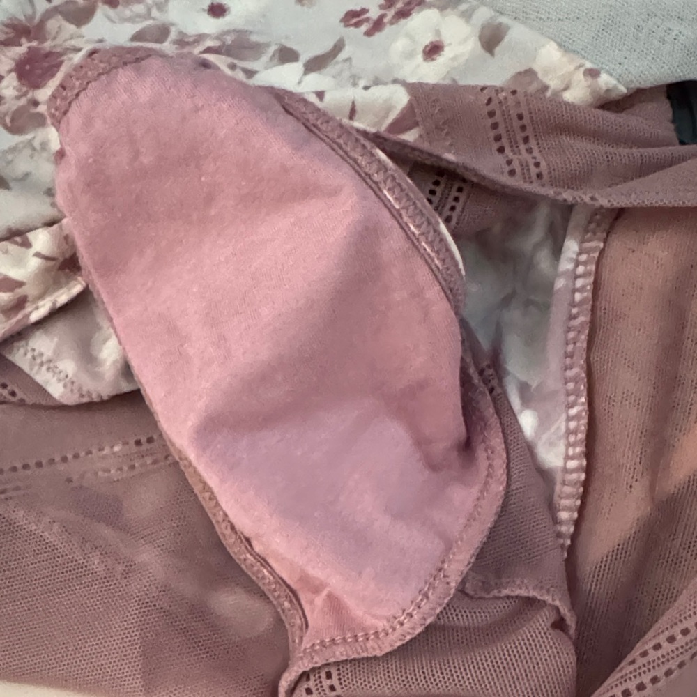 Vince Camuto Floral and Solid Panty Set - Cream, Pink, Gray - Picture 9 of 13